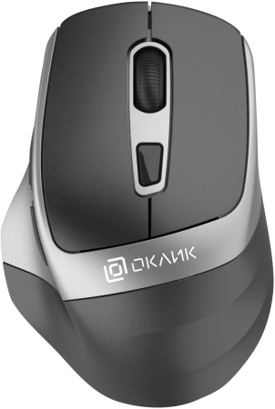 Мышь Оклик 516MW черный/серебристый оптическая (1600dpi) silent беспроводная BT/Radio USB для ноутбу