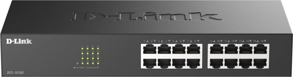 Коммутатор D-Link DES-1016D DES-1016D/I1A 16x100Мбит/с неуправляемый