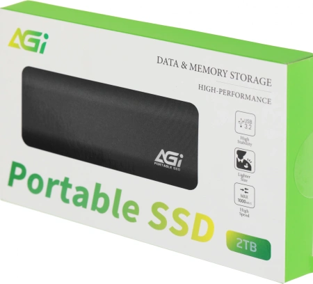 Накопитель SSD AGi USB-C 2TB AGI2T0GIMED198 ED198 черный