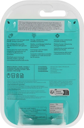 Мышь Logitech M190 черный/серый оптическая 1000dpi беспров. USB 2but (910-005906)