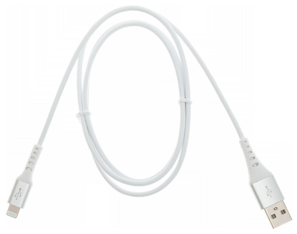 Кабель Cactus CS-LG.USB.A-1 USB (m)-Lightning (m) 1м белый блистер