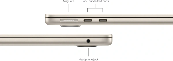 Ноутбук Apple MacBook Air A3113 M3 8 core 16Gb SSD512Gb/10 core GPU 13.6" Liquid Retina (2560x1664) macOS star WiFi BT Cam (MXCU3LL/A)