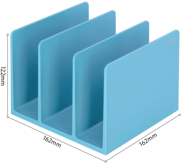 Подставка-ограничитель для книг Deli NS006BLUE Nusign 162x162x122мм синий