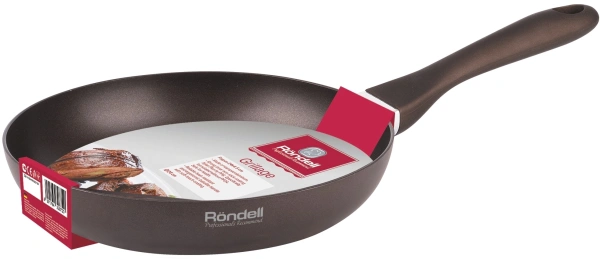 Сковорода Rondell Grillage RDA-1429 круглая 24см покрытие: Xylan Plus ручка несъемная (без крышки) коричневый