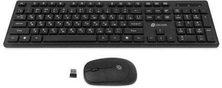 Клавиатура + мышь Оклик S255W клав:черный мышь:черный USB беспроводная Multimedia (1909361)