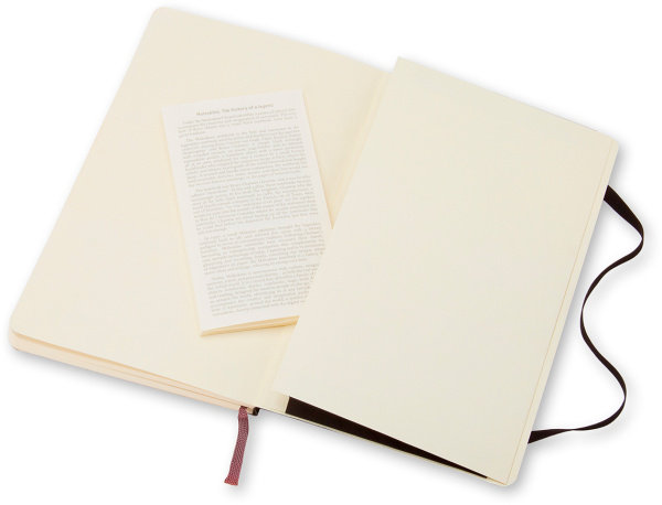 Блокнот Moleskine CLASSIC SOFT QP616 Large 130х210мм 192стр. линейка мягкая обложка черный