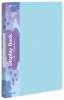 Папка с 20 прозр.вклад. Бюрократ Pastel PAST20BLUE A4 пластик 0.5мм торц.карм с бум. встав голубой