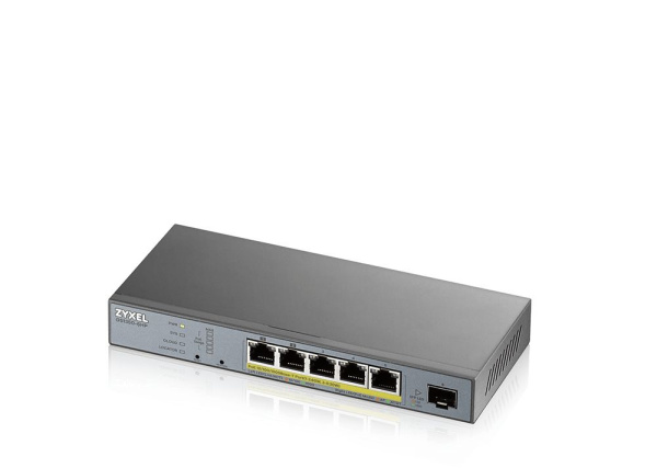 Коммутатор Zyxel NebulaFlex Pro GS1350-6HP GS1350-6HP-EU0101F 5G 1SFP 4PoE 4PoE+ 60W управляемый