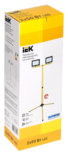 Прожектор уличный IEK СДО светодиодный 100Втчерный (LPDO606-2X050-65-K02)