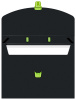 Портфель Бюрократ Black Opal BLPP01LETT 1 отдел. A4 пластик 0.7мм черный/салатовый