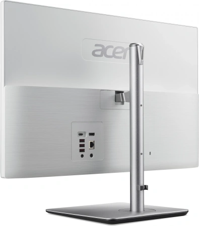 Моноблок Acer Aspire C24-195ES 23.8" Full HD Core Ultra 5 125U (1.3) 8Gb SSD512Gb Graphics CR Eshell GbitEth WiFi BT 65W клавиатура мышь Cam серебристый 1920x1080