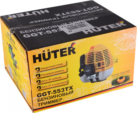 Триммер бензиновый Huter GGT-553TX 2500Вт 3.4л.с. неразбор.штан. реж.эл.:леска/нож (в компл.:Защитные очки)
