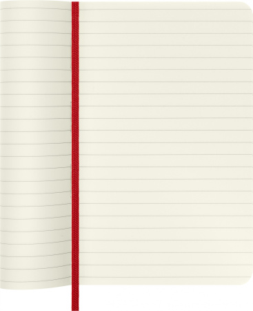 Блокнот Moleskine CLASSIC SOFT QP611F2 Pocket 90x140мм 192стр. линейка мягкая обложка красный