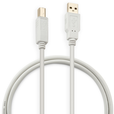 Кабель Buro USB2.0-AM/BM USB A(m) USB B(m) 1.8м серый
