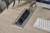 Розетка Cactus CS-SOCKET-EU3-GYBK для столешницы 26.5x11.8x6.5см серый