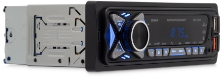 Автомагнитола Digma MCP-227B 1DIN 2x45Вт 2