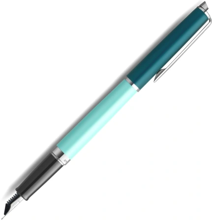 Ручка перьев. Waterman Hemisphere Colour Blocking (2190122) Green CT сталь нержавеющая F подар.кор.