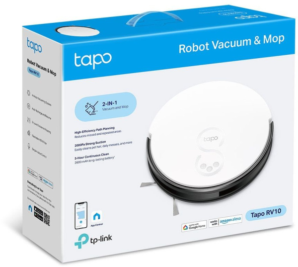 Пылесос-робот TP-Link Tapo RV10 25Вт белый/черный