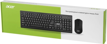 Клавиатура + мышь Acer OKR120 клав:черный мышь:черный USB беспроводная (ZL.KBDEE.007)
