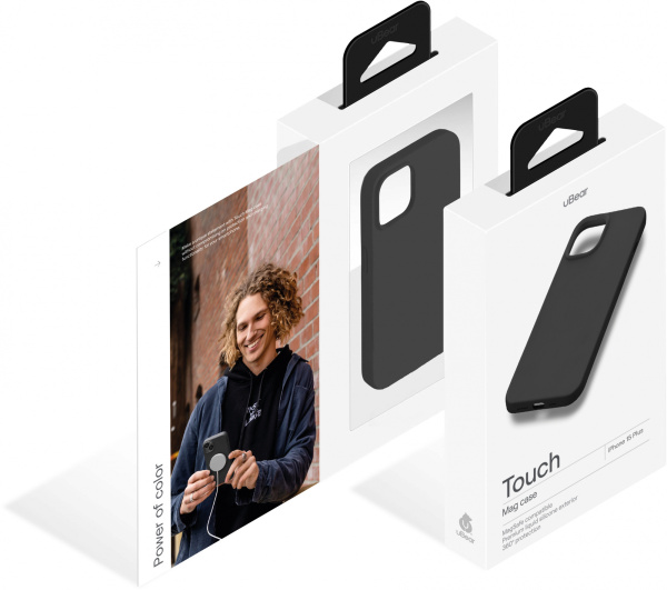 Чехол (клип-кейс) uBear для Apple iPhone 15 Plus Touch Mag Case with MagSafe черный (CS270BL67TH-I23