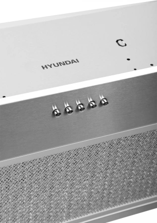 Вытяжка встраиваемая Hyundai HBB 6033 IX нержавеющая сталь управление: кнопочное (1 мотор)