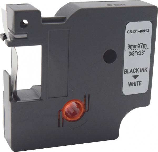 Картридж ленточный Cactus CS-D1-40913 40913 черный на белом 9x7 для Dymo LM 160, 210D, 280, PnP, 420P, 500 TS; Rhino Pro 6000, 5200, 4200