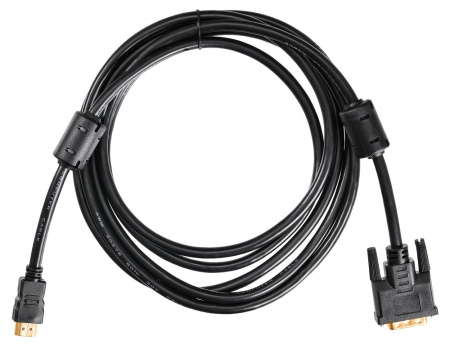 Кабель Buro HDMI-19M-DVI-D-3M HDMI (m) DVI-D (m) 3м феррит.кольца