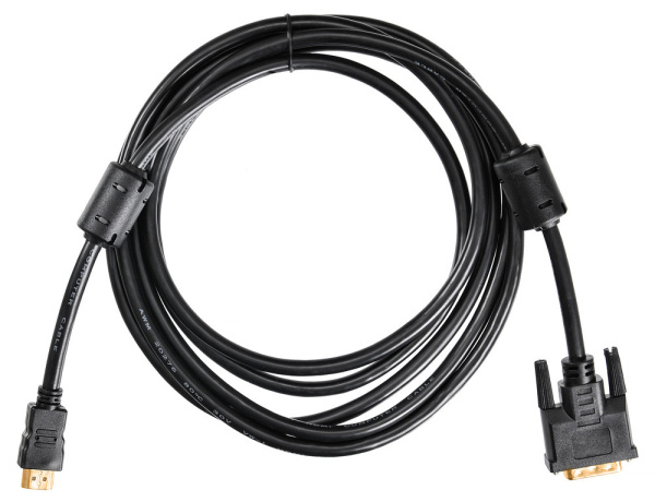 Кабель Buro HDMI-19M-DVI-D-3M HDMI (m) DVI-D (m) 3м феррит.кольца