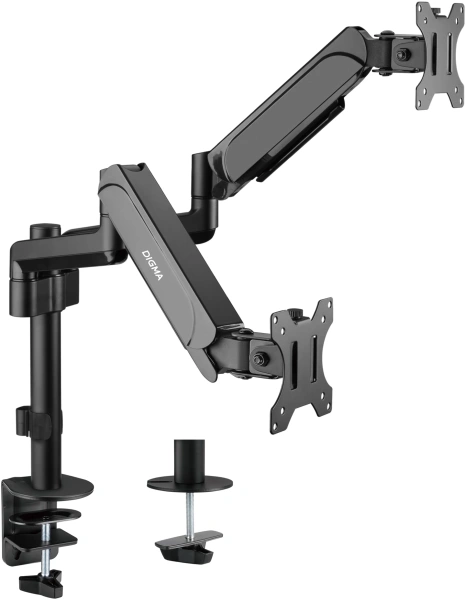 Кронштейн для мониторов ЖК Digma D-MM202D черный 17"-32" макс.9кг крепление к столешнице поворот и наклон