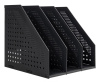 Лоток вертикальный Deli 78995DK-GREY 3отд. складной для бумаг A4 250х256х243мм темно-серый пластик