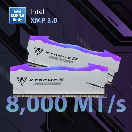 Память DDR5 2x24GB 8000MHz Patriot PVXR548G80C38KM Viper Xtreme 5 RGB RTL Gaming PC5-64000 CL38 DIMM 288-pin 1.45В с радиатором Ret