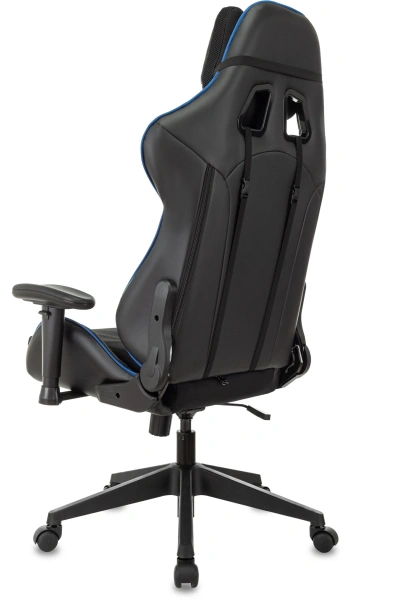 Кресло игровое Zombie VIKING 4 AERO черный/синий текстиль/эко.кожа с подголов. крестов. пластик