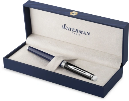 Ручка перьев. Waterman Hemisphere Colour Blocking (2202847) корп.черн/синий F ст.нерж. подар.кор.