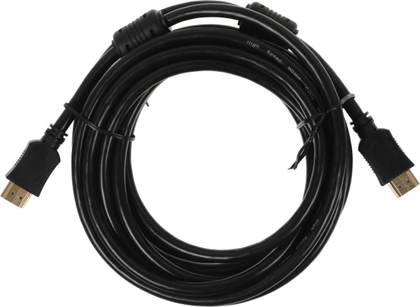 Кабель аудио-видео Buro BU-HDMI-v1.4-5M-FF HDMI (m)/HDMI (m) 5м. феррит.кольца черный