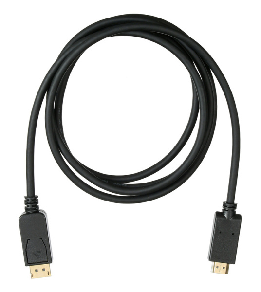 Кабель аудио-видео Buro v. 1.2 DisplayPort (m)/HDMI (m) 2м. позолоч.конт. черный (BHP DPP_HDMI-2)