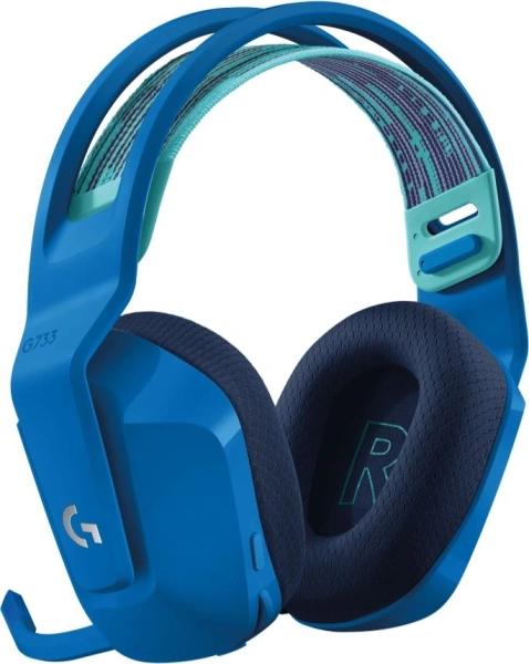 Наушники с микрофоном Logitech G733 Lightspeed синий накладные Radio оголовье (981-000945)