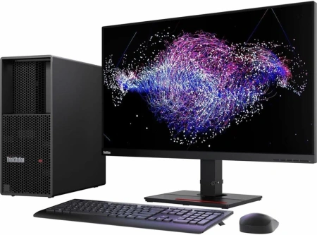 ПК Lenovo ThinkStation P3t MT i7 13700 (2.1) 32Gb SSD1Tb UHDG 770 CR Windows 11 Professional 64 GbitEth 750W kb мышь клавиатура черный (30GUSGUR00)