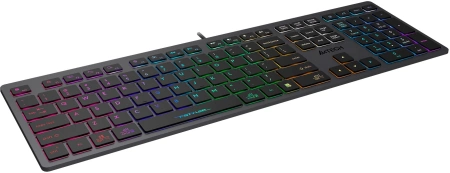Клавиатура A4Tech Fstyler FX60H серый USB slim LED (FX60H GREY/NEON)