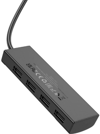Разветвитель USB Hoco HB41 4порт. черный