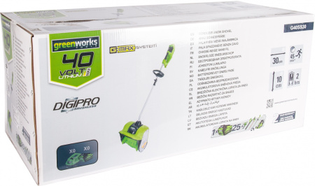 Снегоуборщик электр. Greenworks GD40SSK4