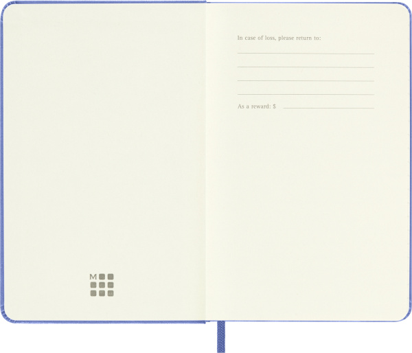 Блокнот Moleskine CLASSIC MM710B42 Pocket 90x140мм 192стр. линейка твердая обложка голубая гортензия
