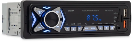 Автомагнитола Digma MCP-227B 1DIN 2x45Вт 2
