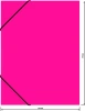 Папка на резинке Бюрократ Double Neon DNE510PINKBL A4 пластик кор.30мм 0.5мм розовый/черный