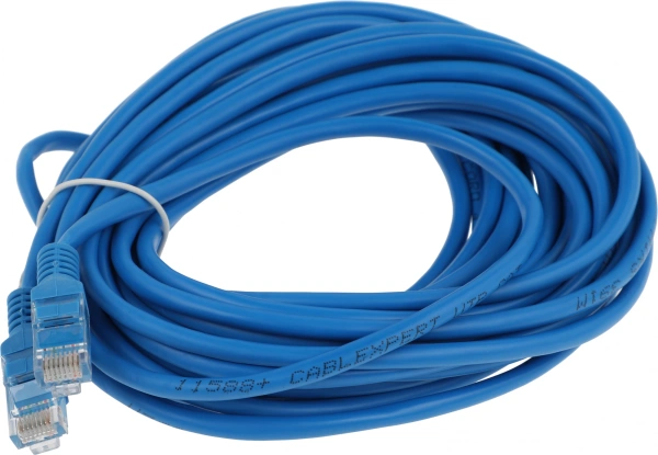Патч-корд PP12-7.5M/B 1000G UTP 4 пары cat5E CCA molded 7.5м синий RJ-45 (m)-RJ-45 (m)