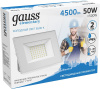 Прожектор уличный Gauss Elementary светодиодный 50Втбелый (613120350)