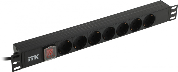Блок распределения питания ITK PH12-7D1-P гор.размещ. 7xSchuko базовые 16A Schuko 2м