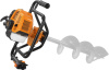 Мотобур Carver AG-152/000 бытовой 2-х такт. 1400Вт 1.9л.с. 52см3 277об/мин (01.003.00022)