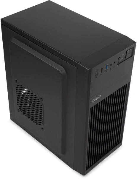 Корпус Digma DCC-MN302 черный без БП mATX 2xUSB2.0 audio