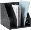 Лоток вертикальный Deli 78995DK-GREY 3отд. складной для бумаг A4 250х256х243мм темно-серый пластик