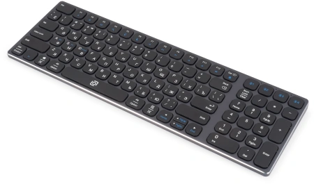 Клавиатура Оклик K767W черный/серебристый USB беспроводная BT/Radio slim Multimedia (2002135)